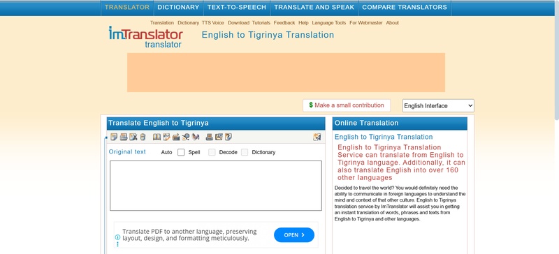 im translator english to tigrinya