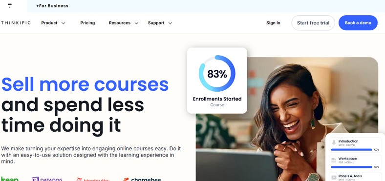 create downloadable courses thinkific