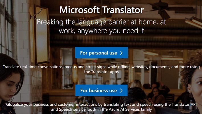 free ai translation microsoft translation
