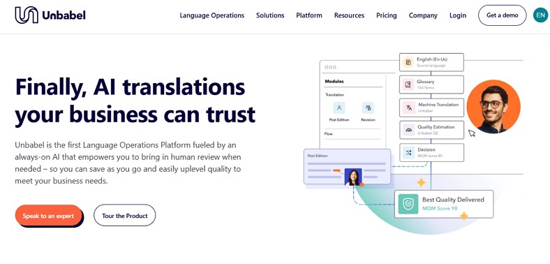 language translation services unbabel