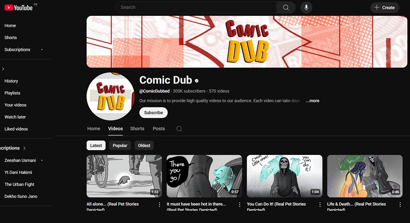 YouTube Sonic Comic Dub