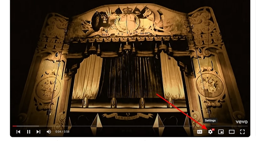 open settings across youtube video