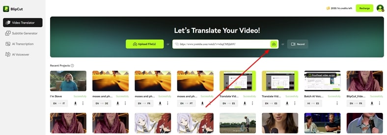 Upload Video Fancy English Translator