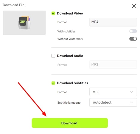 download video from blipcut