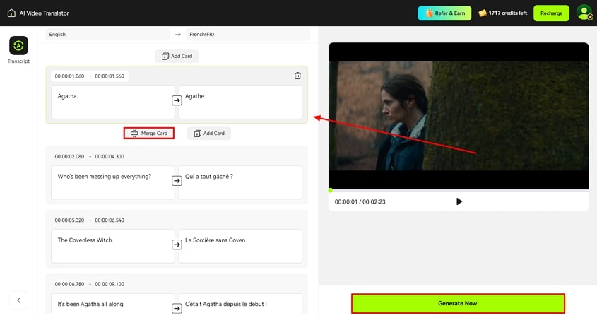 Gestionar subtítulos y continuar