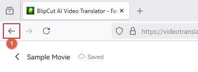 click the back button