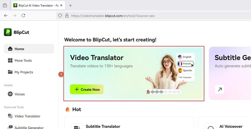 click video translator