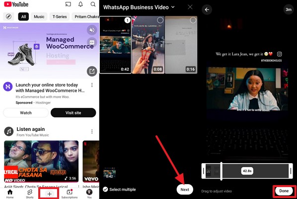 add and edit youtube short