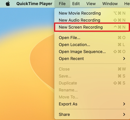tap new screen recording from file