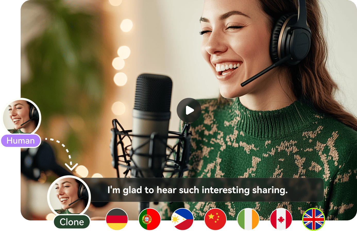 BlipCut video translator for podcast